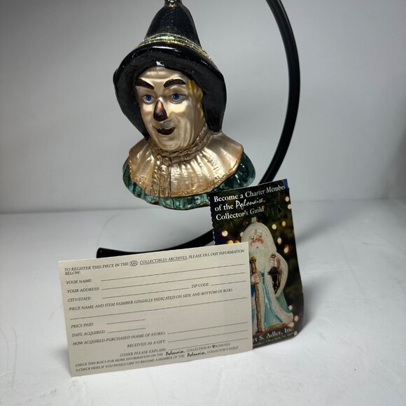 Vintage 1997 Kurt S. Adler Scarecrow Ornament Wizard Of Oz Collectors Guild - Picture 2 of 15